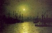 Nightfall Down the Thames Atkinson Grimshaw